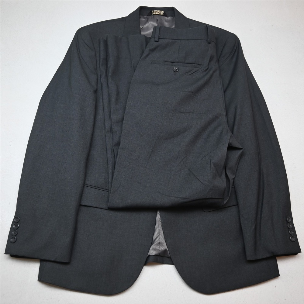 Caravelli 38R 30x32 Gray Super 150s Mens Jacket Pants Suit